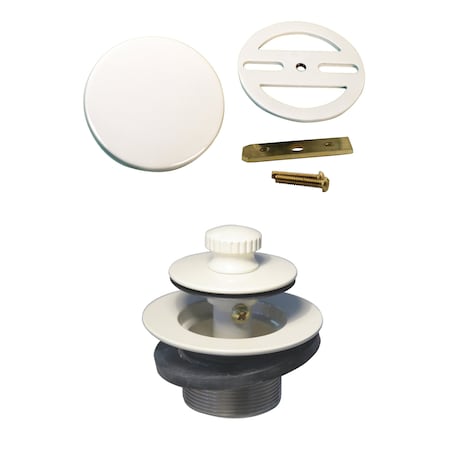 Westbrass Twist & Close Universal Tub Trim W/ Floating Faceplate in Powdercoated White D94HK-50